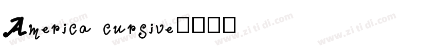 America cursive字体转换